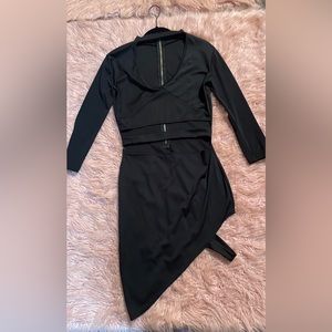 BANDAGE HOLLOWED-OUT MINI DRESS